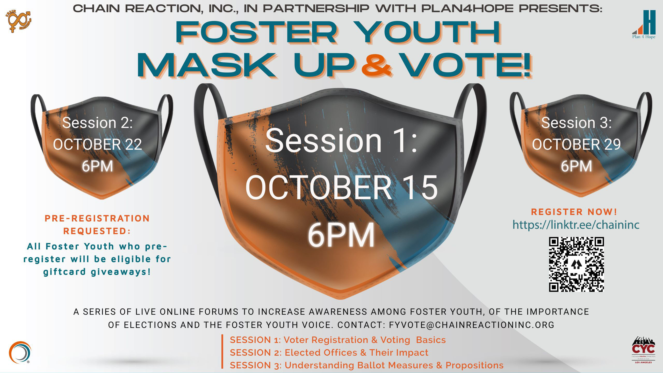 flyer foster youth Mask UP